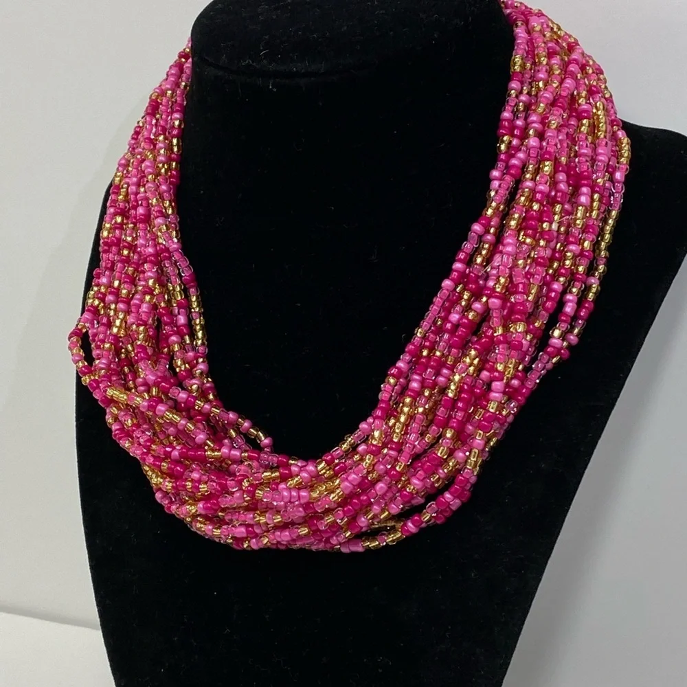 Pink Beaded Necklace